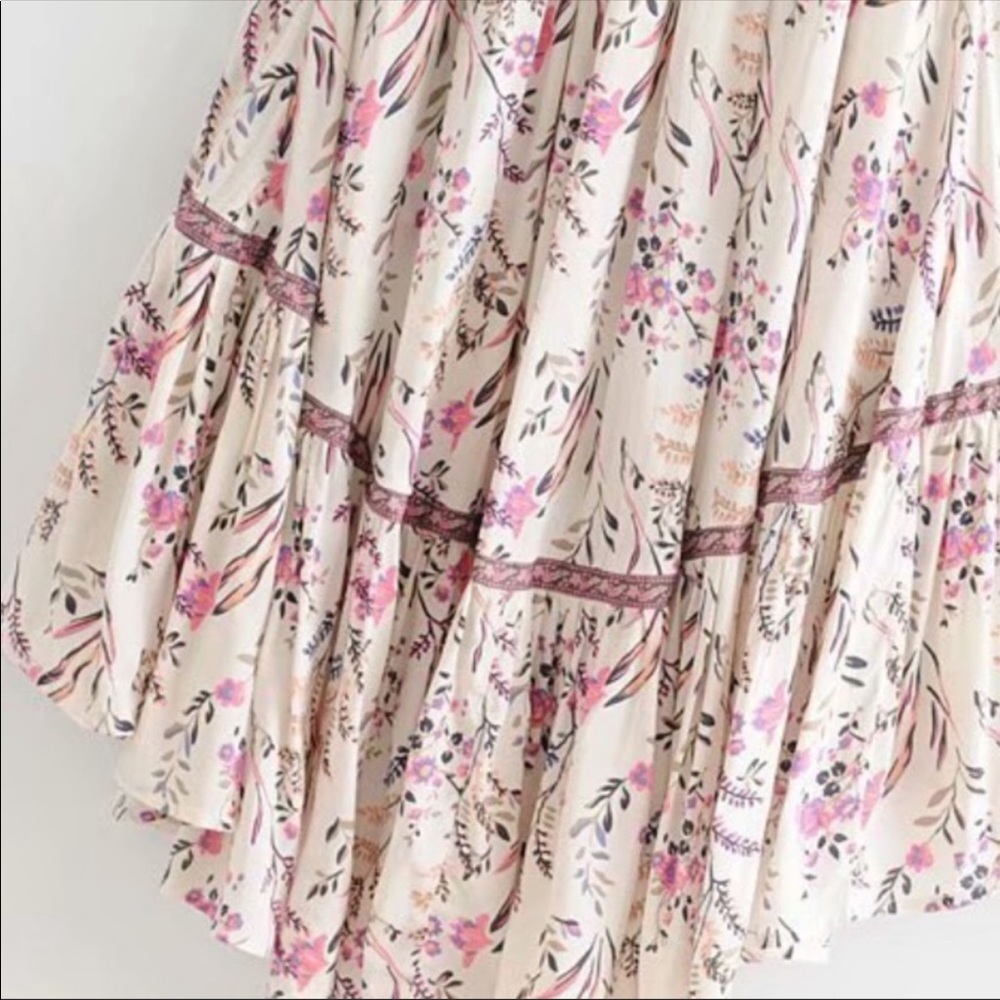 💃🏻Austin Boho Dress Floral Print High Low Dress - Picture 6 of 13